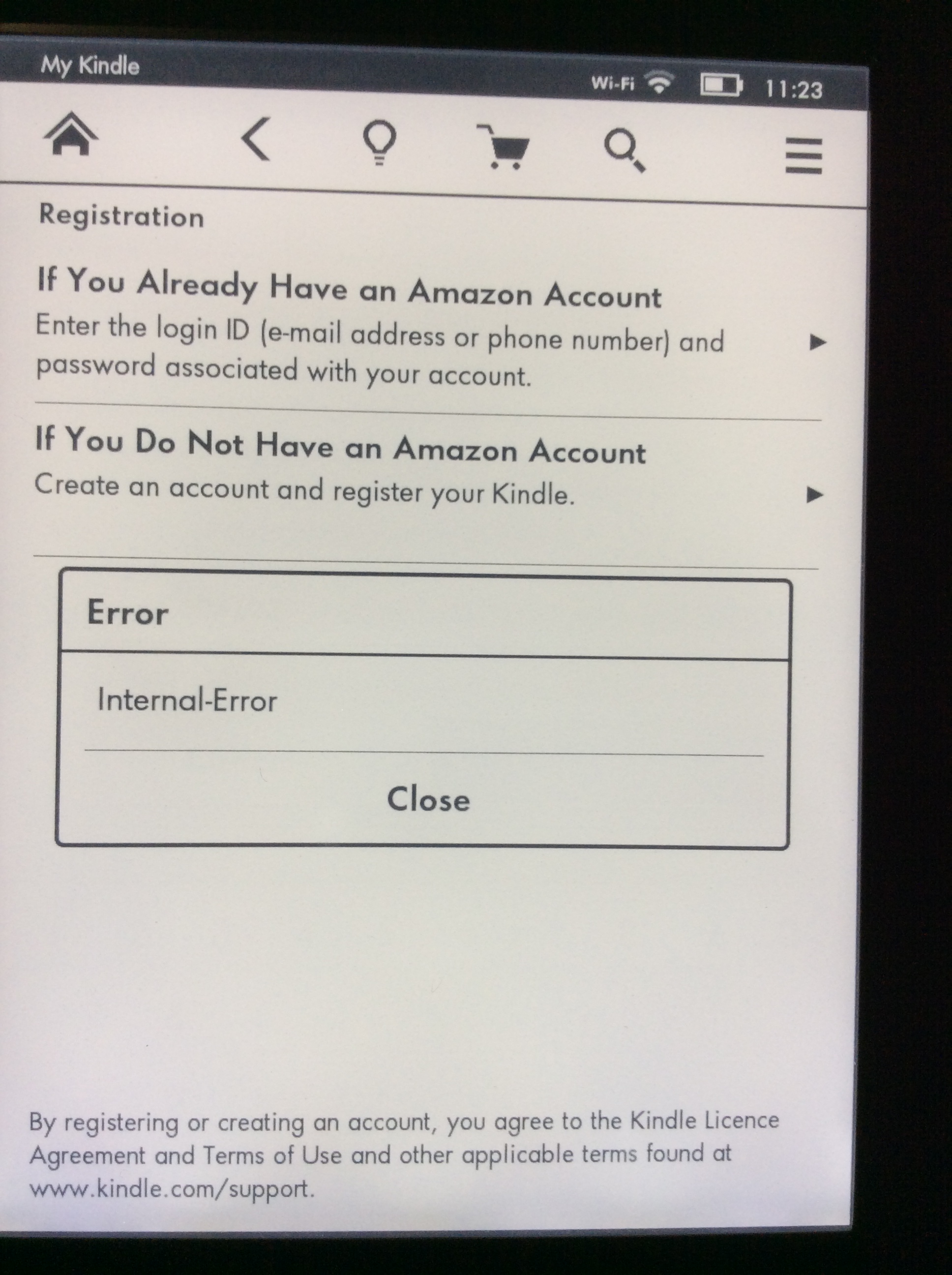 Unable to Register Amazon account due to “Internal Error” | Kindle Malaysia