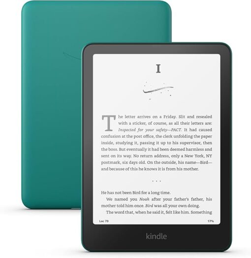 Kindle Paperwhite (12th Gen) Signature Edition (Jade), 32GB No Ads, 7" display with auto-adjusting front light, wireless charging,  & 12 months Standard Warranty