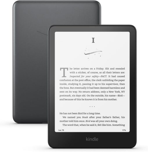 Kindle Paperwhite (12th Gen) Signature Edition (Black), 32GB No Ads, 7" display with auto-adjusting front light, wireless charging,  & 12 months Standard Warranty
